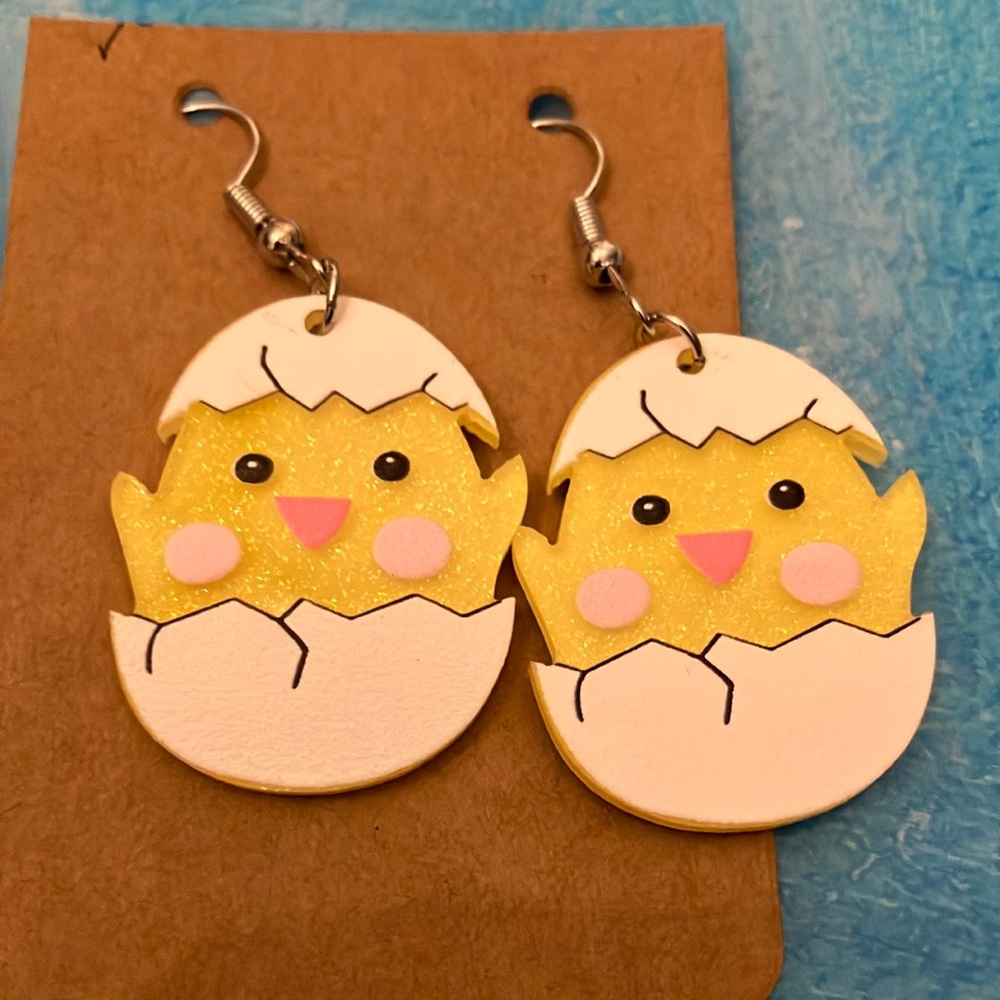 Cute Yellow Chick Earrings